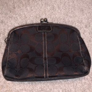 Brown Coach Wallet/Cosmetic bag